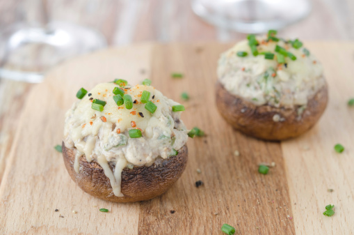 Green Stuffed Mushrooms