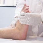 Diabetic foot complications, gangrene, foot amputation risk