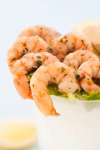 Shrimp with Green Cocktail Sauce
