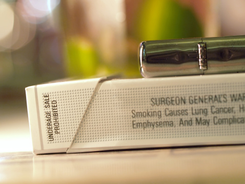 Graphic images on cigarette pack...