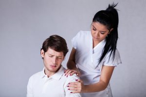 Patient with painful shoulder
