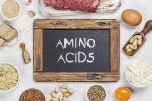 Food rich of amino acids. Products containing natural amino acids