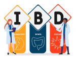 Flat design with people. IBD - Inflammatory Bowel Disease . acronym, medical concept background. Vector illustration for website banner, marketing materials, business presentation, online
